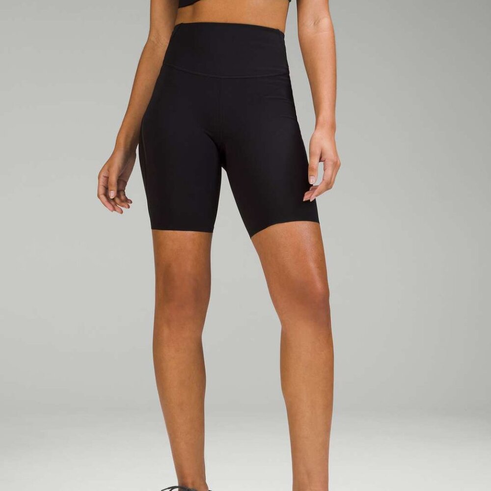 Base Pace High-Rise Short 8" - Black - Never worn